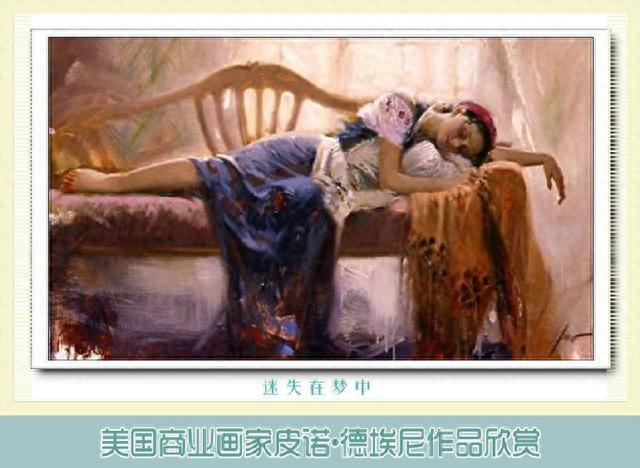 明艳美女，无边春色 --- 美国商业画家皮诺•德埃尼作品欣赏