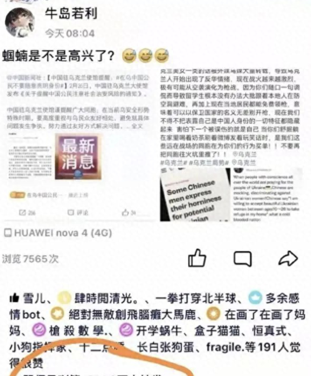 口嗨“收留乌克兰美女”的恶俗言论，是谁把锅甩给国人？