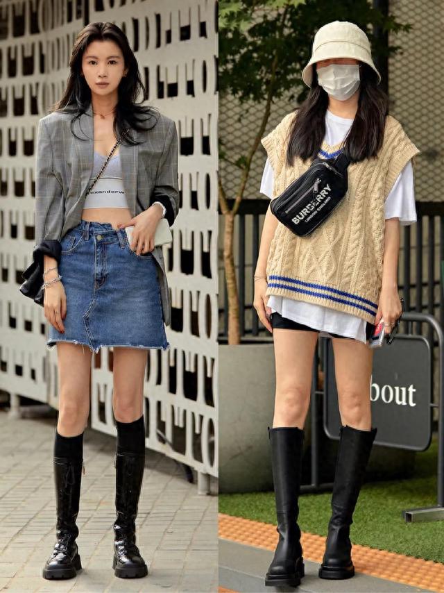 18套韩国街拍女生早秋look！高级又日常，很实用的穿搭模板