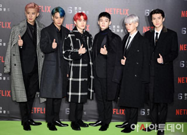 「EXO」「新闻」191202 EXO亮相Netflix电影《鬼影特攻：以暴制暴》绿毯活动