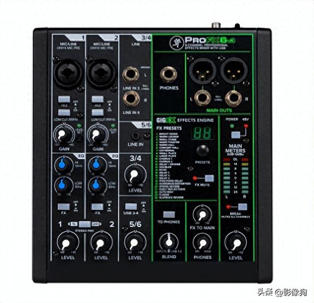 室内音频录制启蒙老师？美技ProFX6v3 直播调音台测评