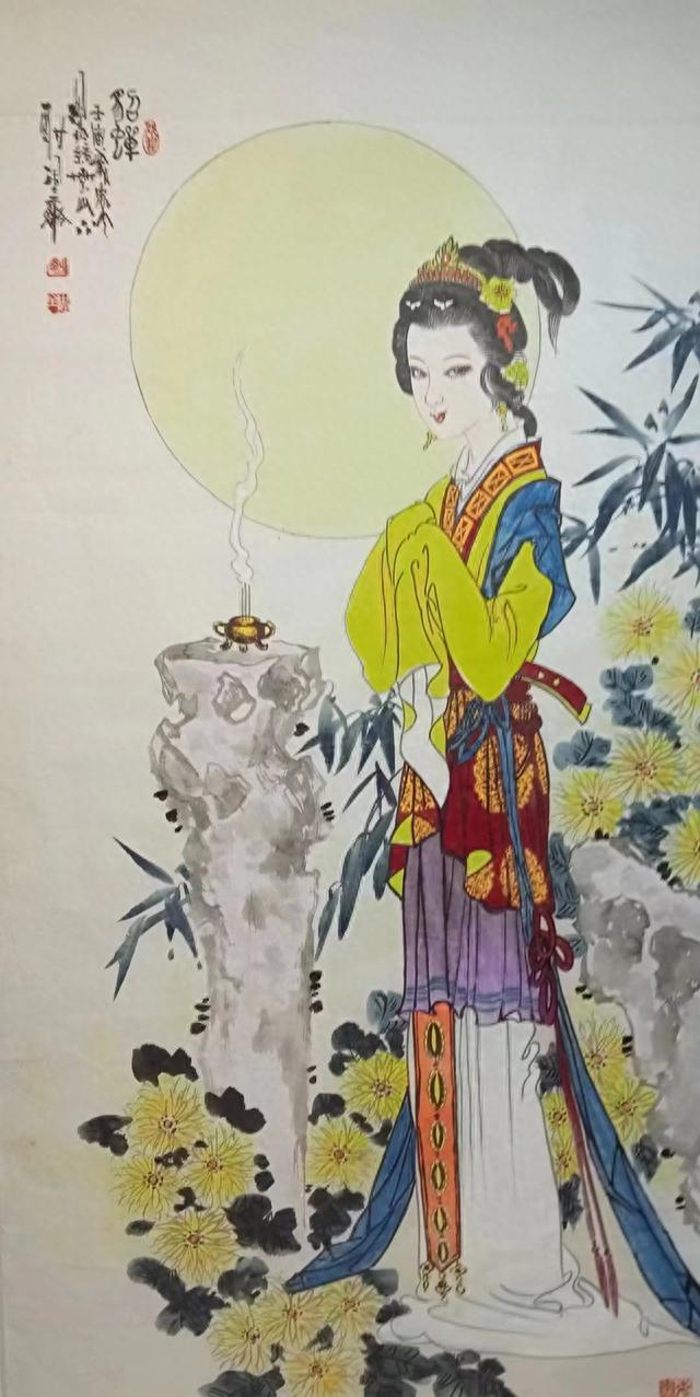 《古典四大美女仕女图》——铁道兵著名画家刘忠全工笔画作品欣赏