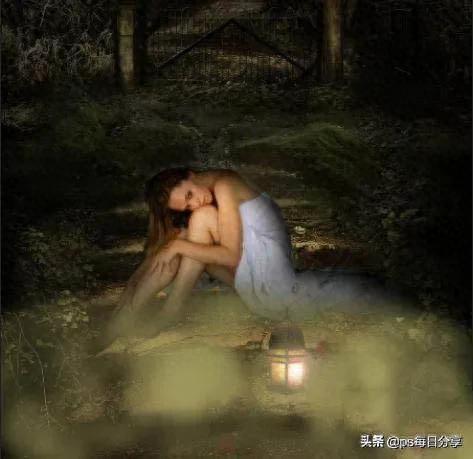 PS教程：photoshop合成夜间性感美女 ，新手也能轻松学会!