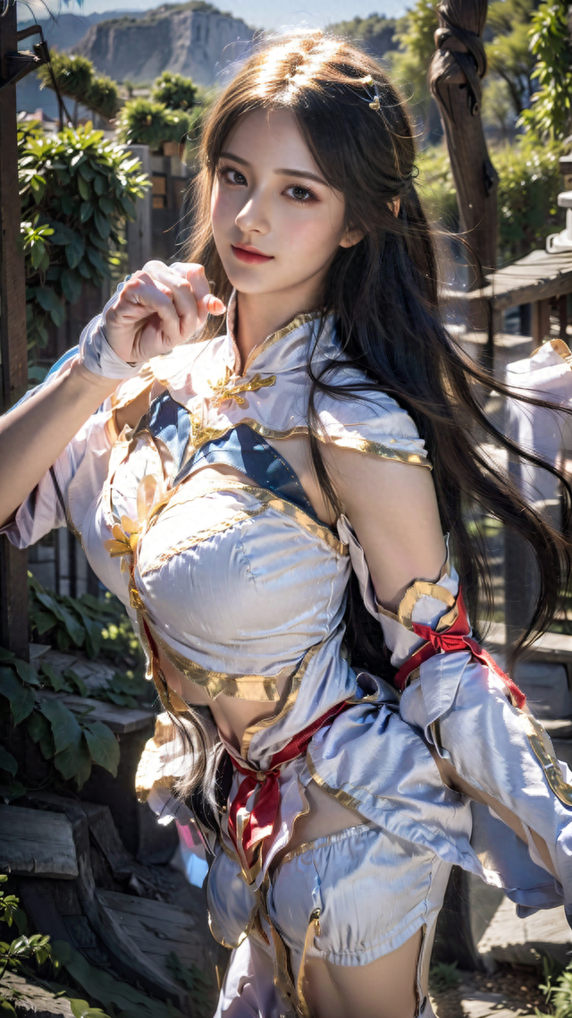 小花猪Ai绘画！CosPlay来啦！米娜扮演王者荣耀露娜！这身材够格