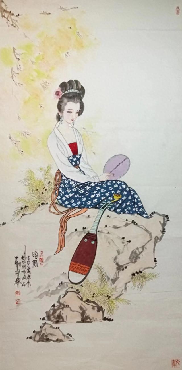 《古典四大美女仕女图》——铁道兵著名画家刘忠全工笔画作品欣赏