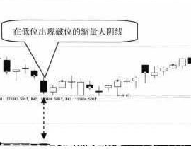 买入形态36：在低位出现破位的缩量大阴线（附测试公式源代码）