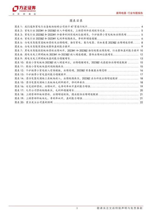 家用电器行业2023中报总结：整体需求逐步回暖，盈利能力稳步提升