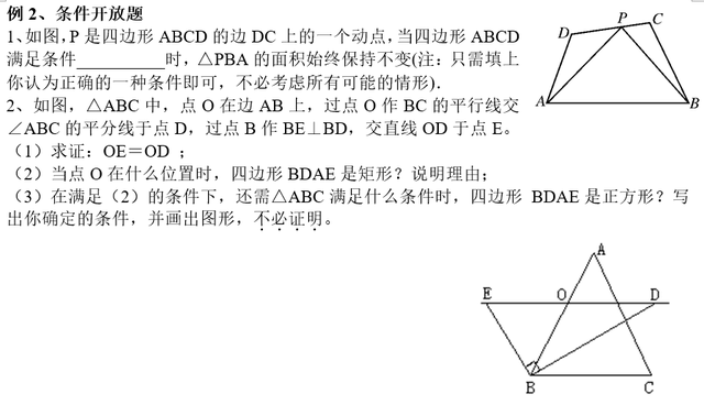 中考数学开放性问题专题资料