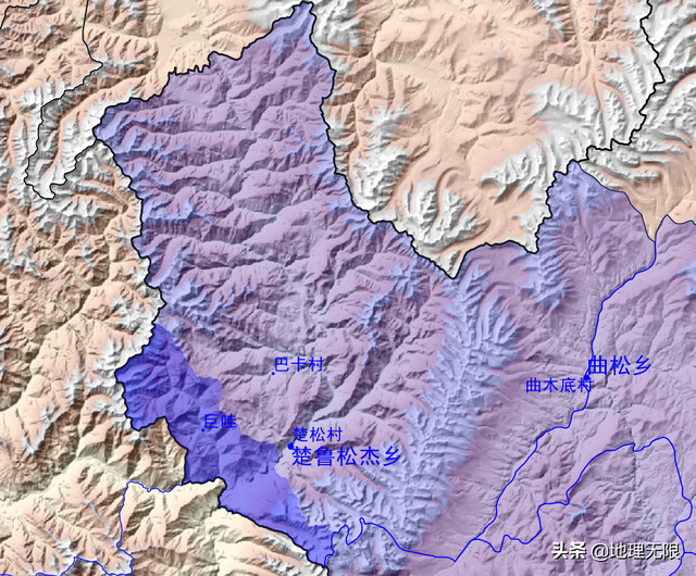 西藏阿里地区地图，看离边境最近的乡镇（中印边境中段）