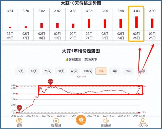 2024年2月26日大蒜价格走势