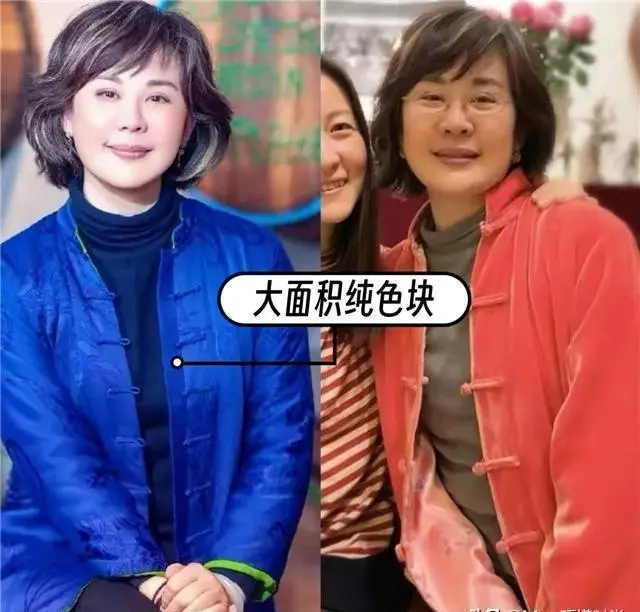 看丛珊和张瑜同框，发现60+女人：脸得圆，衣收腰，首饰戴2种好看