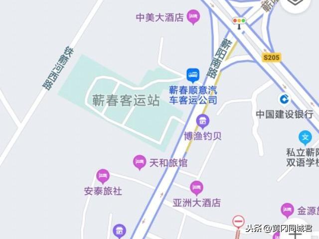 黄冈10县市汽车客运站分布