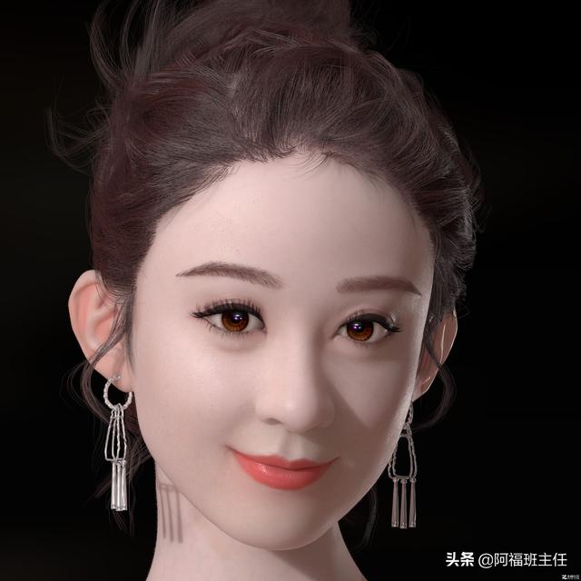 3D建模：极限精度挑战-仿真女神赵丽颖