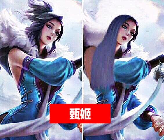 当王者女英雄披头散发，武则天温柔似水，看到甄姬后：范冰冰？