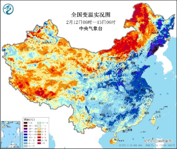 北方部分地区出现大风降温 西南地区东部至长江中下游有降水过程