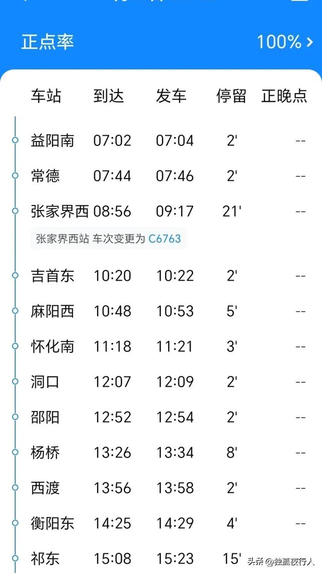 C6762长沙至永州，全程停12站，用时9小时36分，二等座410