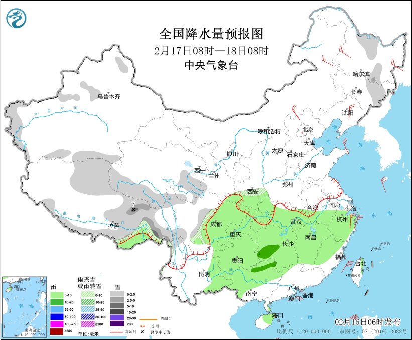 冷空气影响北方局地降温超8℃ 南方阴雨明起再度发展