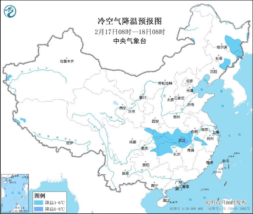 湖南中北部等地有中到大雨 江南中北部等地湿冷感明显