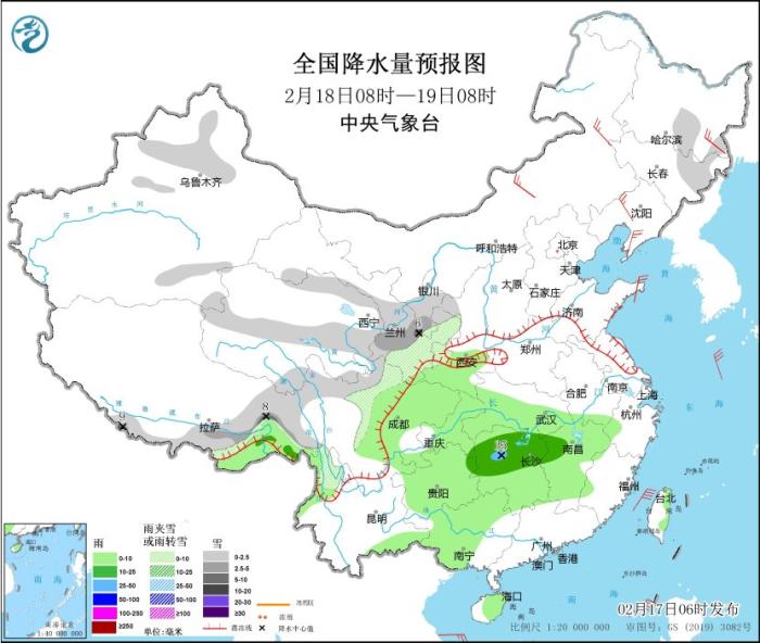 冷空气继续影响中东部地区 西南地区东部至长江中下游地区多阴雨